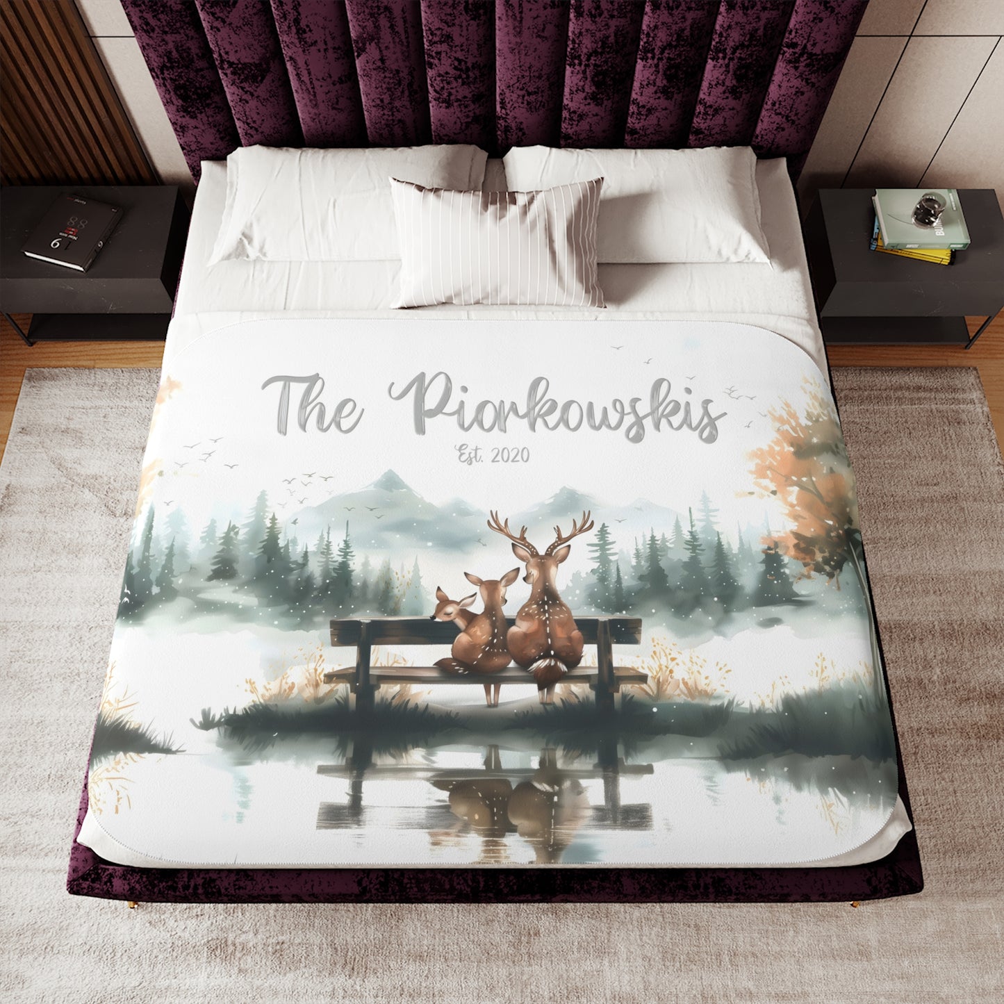 Family Fawn'dness Personalized Blanket